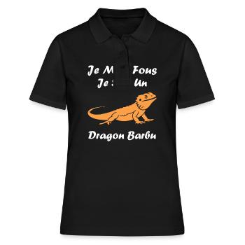 Dragon barbu - Polo Femme - noir - Devant - Ailine (174cm)
