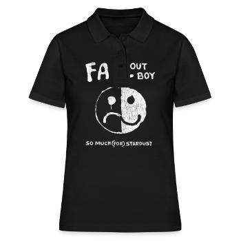 Fall Out Boy Sourire Froncer les sourcils - Polo Femme - noir - Devant - Ailine (174cm)