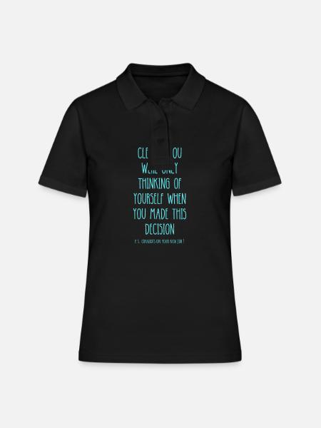 Départ Cadeau pour le départ d’un collègue - Polo Femme - noir
