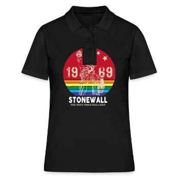 La première fierté était une émeute 1969 Stonewall LGBTQ - Polo Femme - noir - Devant - Ailine (174cm)