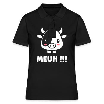 vache - Polo Femme - noir - Devant - Ailine (174cm)
