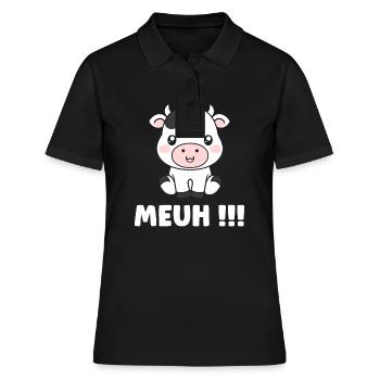 vache - Polo Femme - noir - Devant - Ailine (174cm)