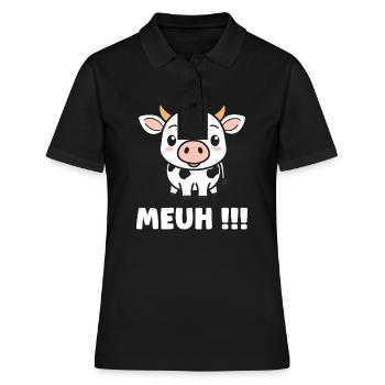 vache - Polo Femme - noir - Devant - Ailine (174cm)