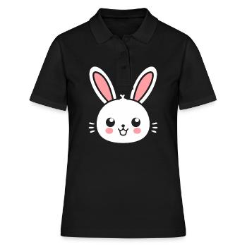 Petit bébé lapin - Polo Femme - noir - Devant - Ailine (174cm)