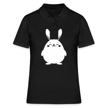 Petit bébé lapin - Polo Femme - noir - Devant - Ailine (174cm)