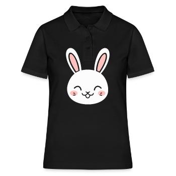 Petit bébé lapin - Polo Femme - noir - Devant - Ailine (174cm)