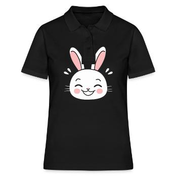 Petit bébé lapin - Polo Femme - noir - Devant - Ailine (174cm)