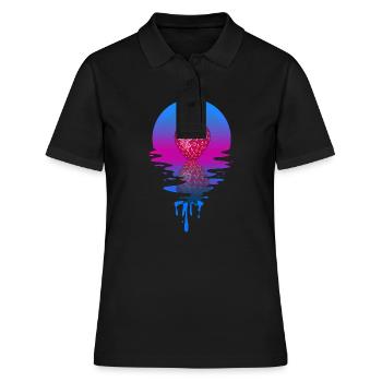 Sunset Strawberry - Frauen Polo Shirt - Schwarz - Vorne - Ailine (174cm)