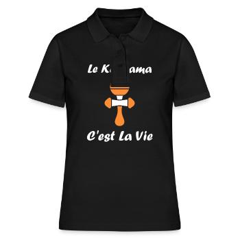 Kendama - Frauen Polo Shirt - Schwarz - Vorne - Ailine (174cm)