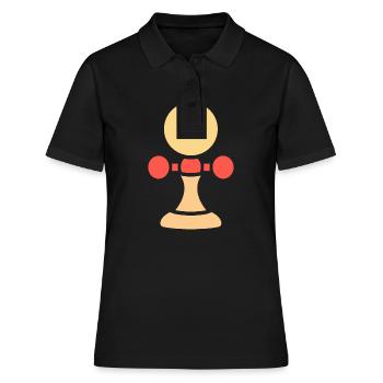 Kendama - Frauen Polo Shirt - Schwarz - Vorne - Ailine (174cm)