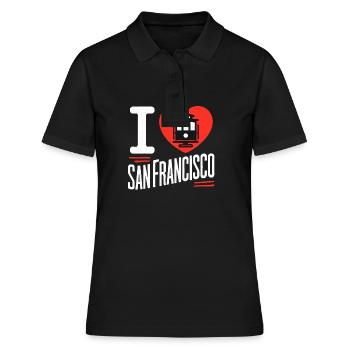I love San Francisco, the Golden City - Women's Polo Shirt - black - Front - Ailine (174cm)