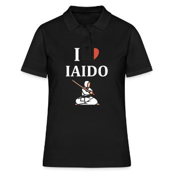 iaido - Frauen Polo Shirt - Schwarz - Vorne - Ailine (174cm)