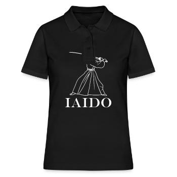 iaido - Frauen Polo Shirt - Schwarz - Vorne - Ailine (174cm)