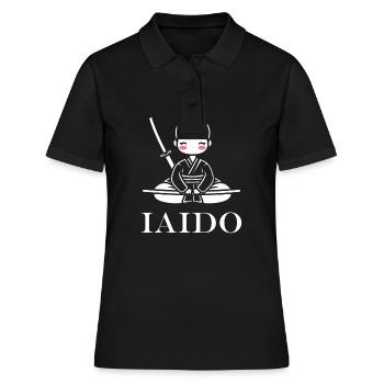 iaido - Frauen Polo Shirt - Schwarz - Vorne - Ailine (174cm)