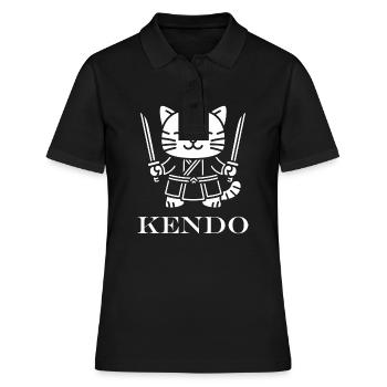 KENDO - Women's Polo Shirt - black - Front - Ailine (174cm)