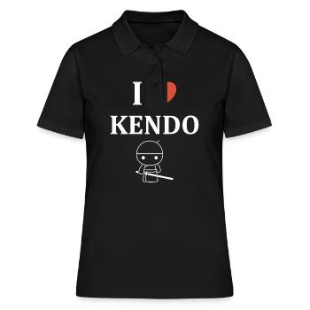 KENDO - Women's Polo Shirt - black - Front - Ailine (174cm)
