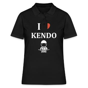 KENDO - Women's Polo Shirt - black - Front - Ailine (174cm)