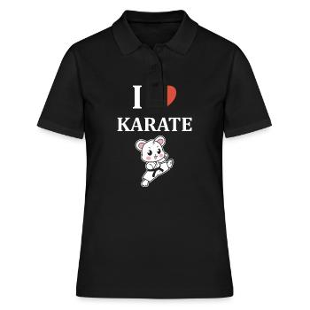 Karate - Frauen Polo Shirt - Schwarz - Vorne - Ailine (174cm)