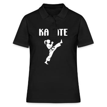 Karate - Frauen Polo Shirt - Schwarz - Vorne - Ailine (174cm)