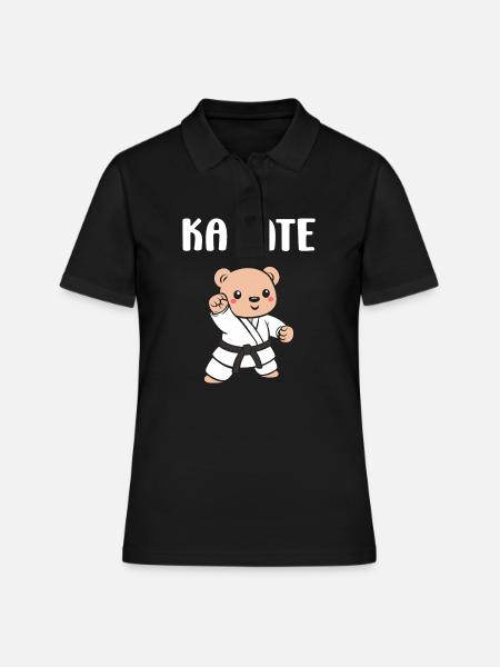 karate - Polo Femme - noir