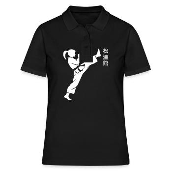 Karate - Frauen Polo Shirt - Schwarz - Vorne - Ailine (174cm)
