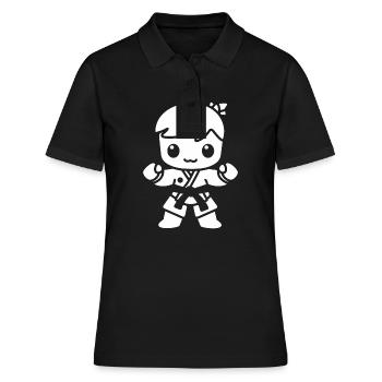 Karate - Frauen Polo Shirt - Schwarz - Vorne - Ailine (174cm)
