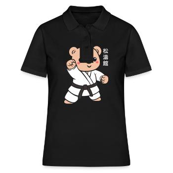 Karate - Frauen Polo Shirt - Schwarz - Vorne - Ailine (174cm)