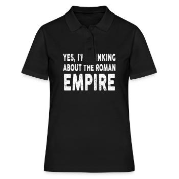 Yes I'm Thinking About the Roman Empire - Women's Polo Shirt - black - Front - Ailine (174cm)