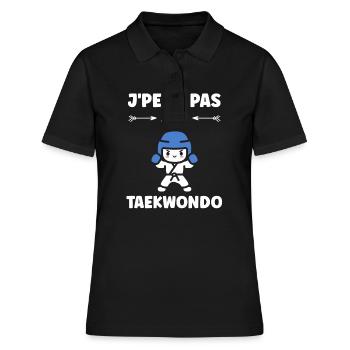 Taekwondo - Women's Polo Shirt - black - Front - Ailine (174cm)