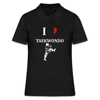 Taekwondo - Women's Polo Shirt - black - Front - Ailine (174cm)