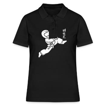 Taekwondo - Women's Polo Shirt - black - Front - Ailine (174cm)