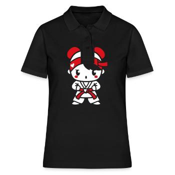 Taekwondo - Women's Polo Shirt - black - Front - Ailine (174cm)