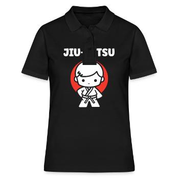 Jiu Jitsu - Frauen Polo Shirt - Schwarz - Vorne - Ailine (174cm)