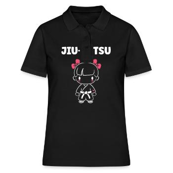 Jiu Jitsu - Frauen Polo Shirt - Schwarz - Vorne - Ailine (174cm)
