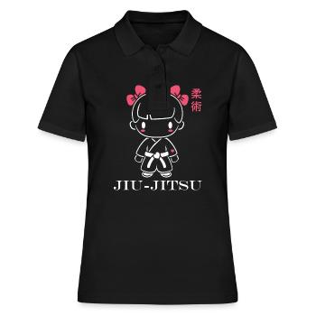 Jiu Jitsu - Frauen Polo Shirt - Schwarz - Vorne - Ailine (174cm)