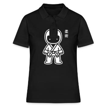 Jiu Jitsu - Frauen Polo Shirt - Schwarz - Vorne - Ailine (174cm)