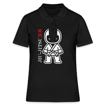 Jiu Jitsu - Frauen Polo Shirt - Schwarz - Vorne - Ailine (174cm)