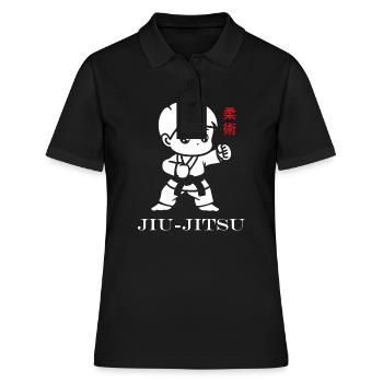 Jiu Jitsu - Frauen Polo Shirt - Schwarz - Vorne - Ailine (174cm)