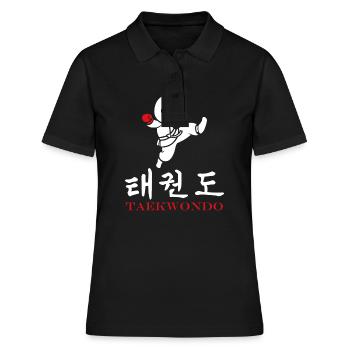 Taekwondo - Frauen Polo Shirt - Schwarz - Vorne - Ailine (174cm)