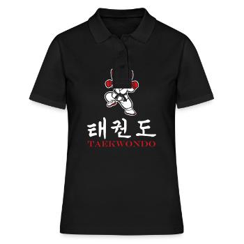 Taekwondo - Frauen Polo Shirt - Schwarz - Vorne - Ailine (174cm)