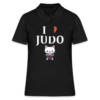 judo - Women's Polo Shirt - black - Front - Ailine (174cm)