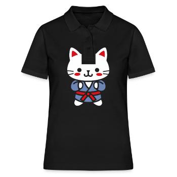 judo - Women's Polo Shirt - black - Front - Ailine (174cm)