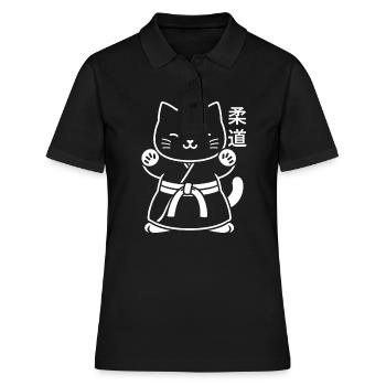 judo - Women's Polo Shirt - black - Front - Ailine (174cm)