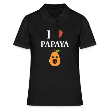 Papaya - Frauen Polo Shirt - Schwarz - Vorne - Ailine (174cm)