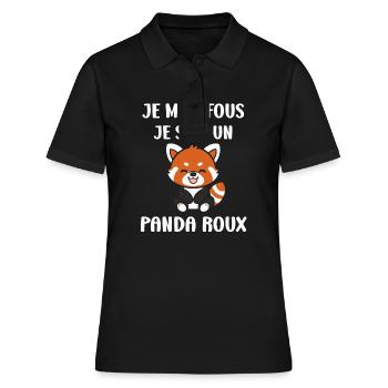 Panda roux - Polo Femme - noir - Devant - Ailine (174cm)