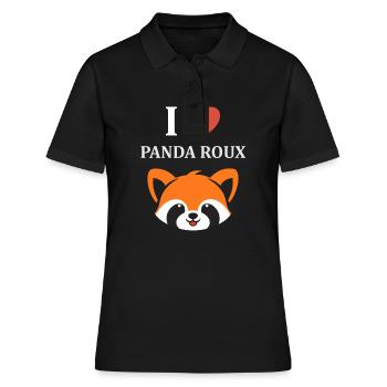 Panda roux - Polo Femme - noir - Devant - Ailine (174cm)