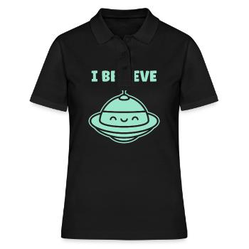 flying saucer - Women's Polo Shirt - black - Front - Ailine (174cm)