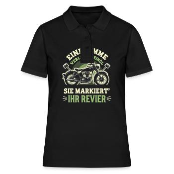 Simson DDR Moped Simson fan s51 ddr - Frauen Polo Shirt - Schwarz - Vorne - Ailine (174cm)