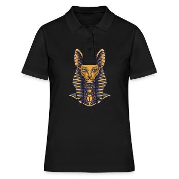 Hiéroglyphes Bastet Mythologie égyptienne - Polo Femme - noir - Devant - Ailine (174cm)