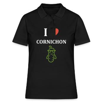 cornichon - Polo Femme - noir - Devant - Ailine (174cm)